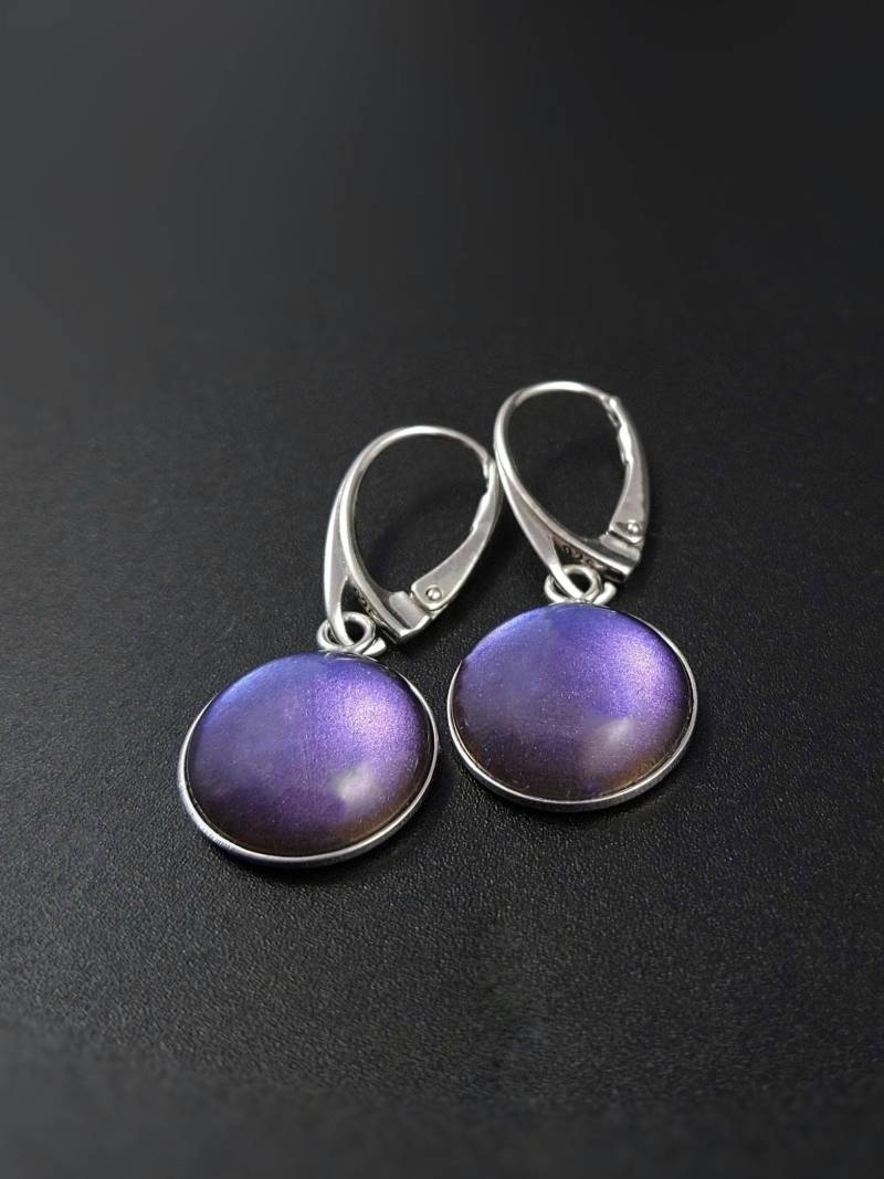 Sehr Peri Sterling Silber Ohrringe, Rhodiniert = Hypoallergene Tropfen 925Er Ohrringe Mit 14mm Charm von SterlingChameleon