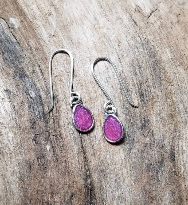 45 % Rabatt Rosa Galaxie Tropfen, Funkelnden Und Lila Sterling Silber Glitter Rosa Ohrringe, Silberohrringe von SterlingEssence