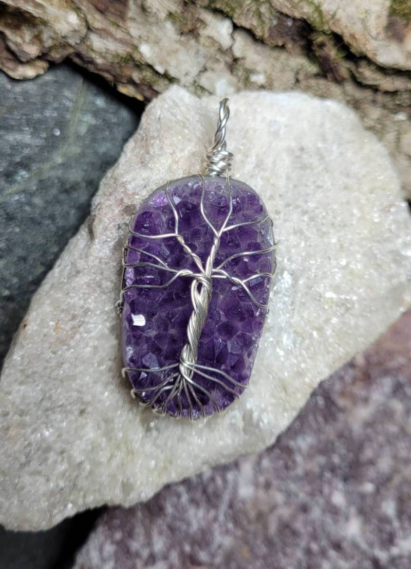 Amethyst Baum Des Lebens Anhänger, Lebens, Amethyst, Lebensbaum, Gewickelt Draht Handgemacht, Anhänger Amethyst Baum Des Lebens Anhänger, Lebens, Amethyst, Lebensbaum, Gewickelt Draht Handgemacht, Anhänger von SterlingEssence