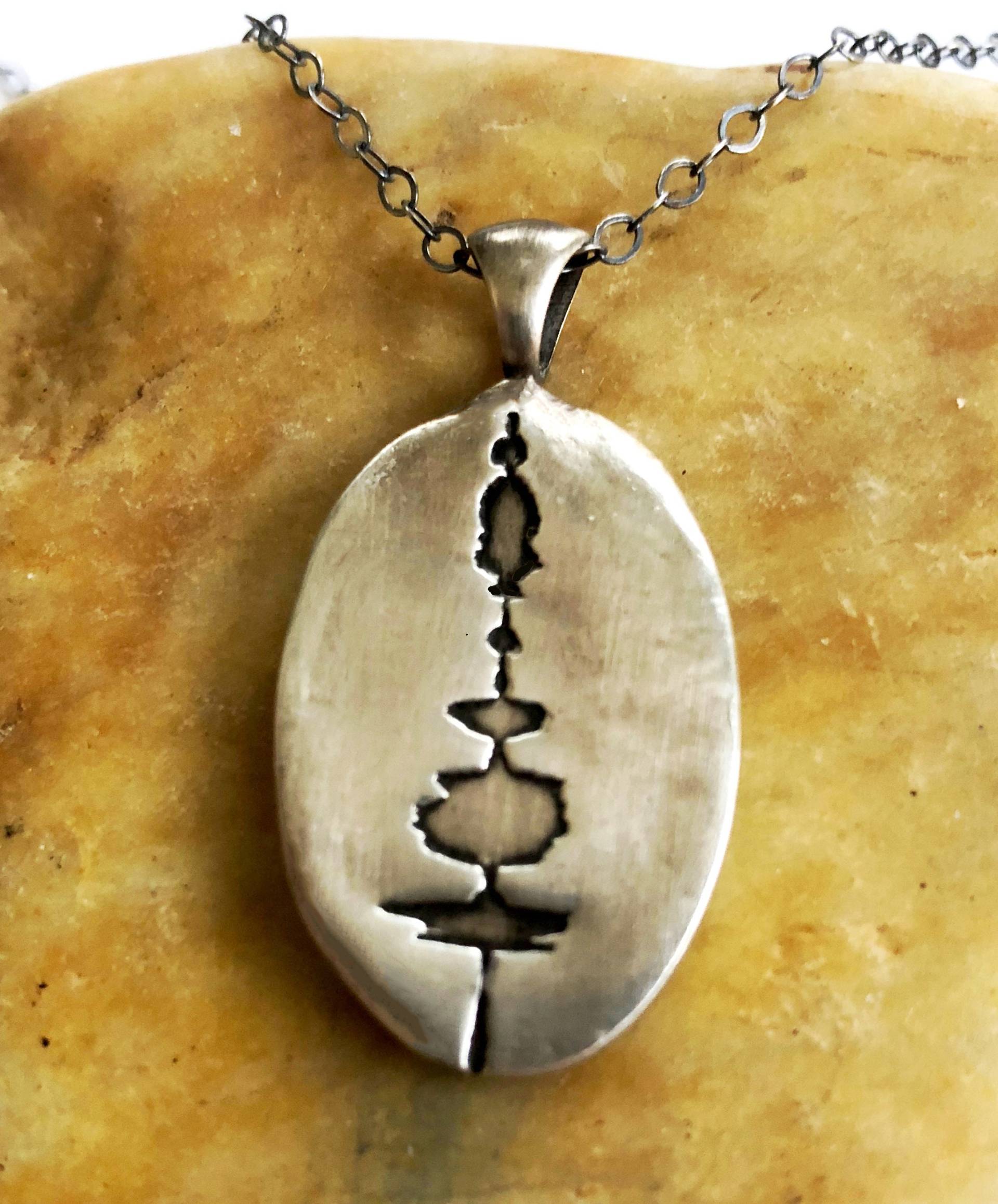 Schallwelle Halskette .999 Feinsilber Ein - Oder Doppelseitig ~ Baby Herzschlag Sprachaufnahme von SterlingHeartSongs