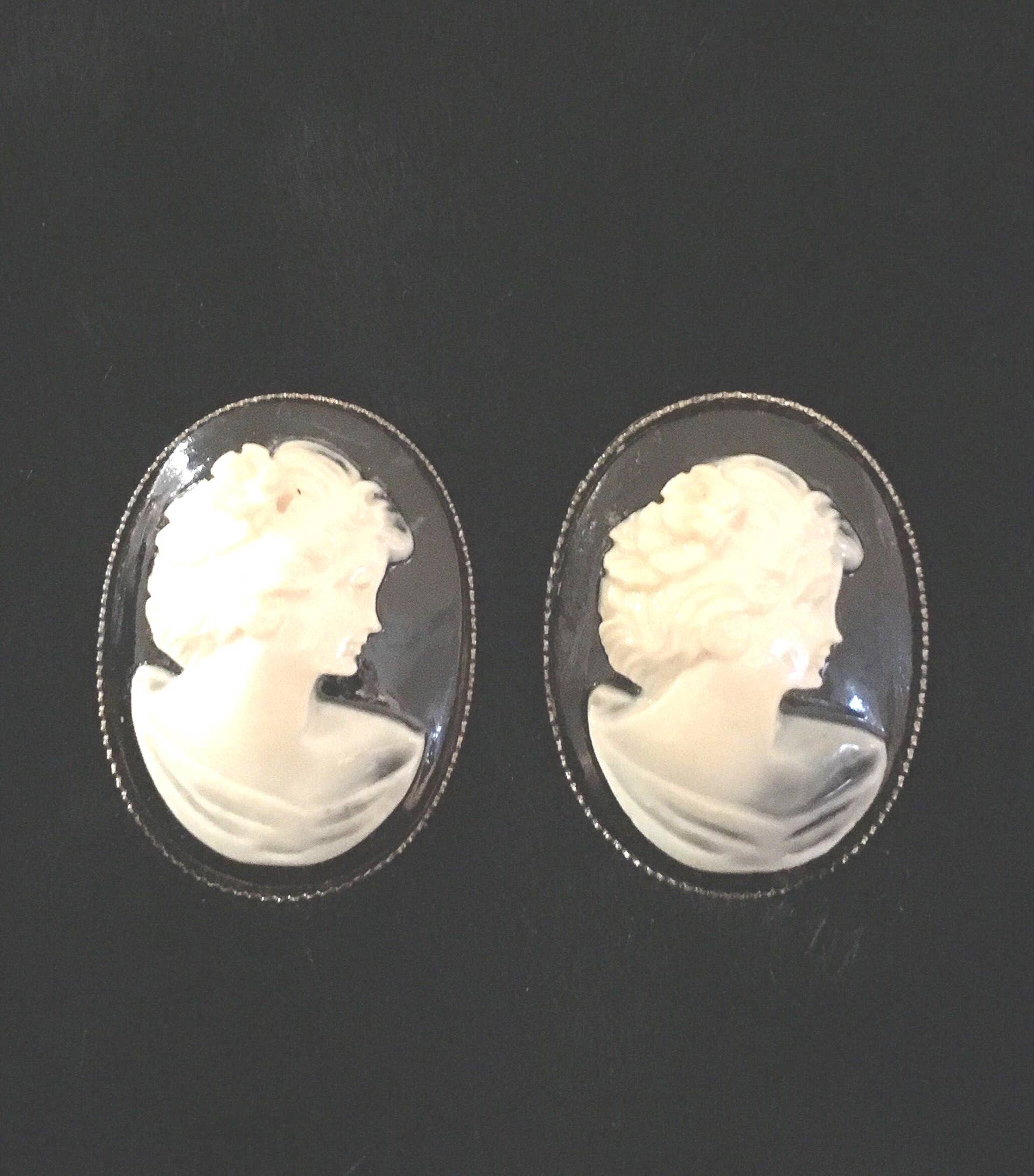 Vintage Cameo Broschen Set - Schal Pin von SterlingIris