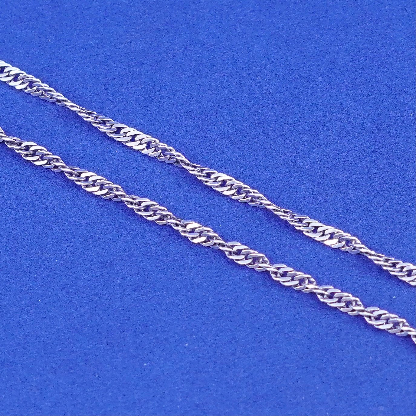 20", 2mm, Sterling 925 Silber Handgemachte Halskette, Gedrehte Gliederkette, Gestempelt Italien Ibb von SterlingLoverShop