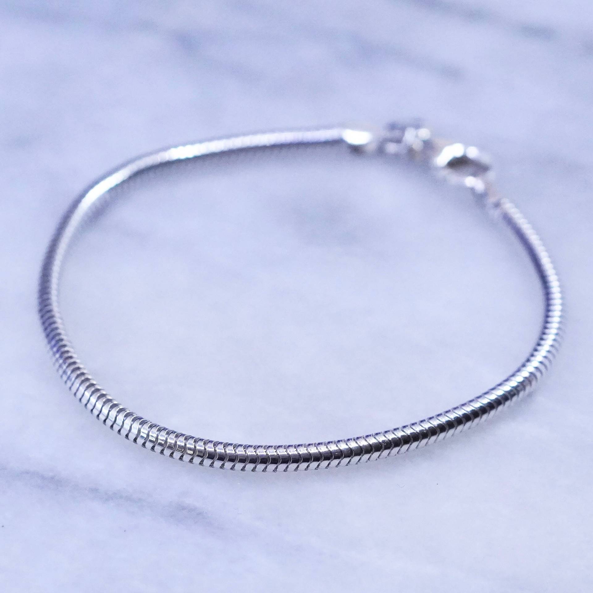 7.25", 3mm, Sterling Silber Handgemachtes Armband, 925 Schlangenkette, Gestempelt Italien M von SterlingLoverShop