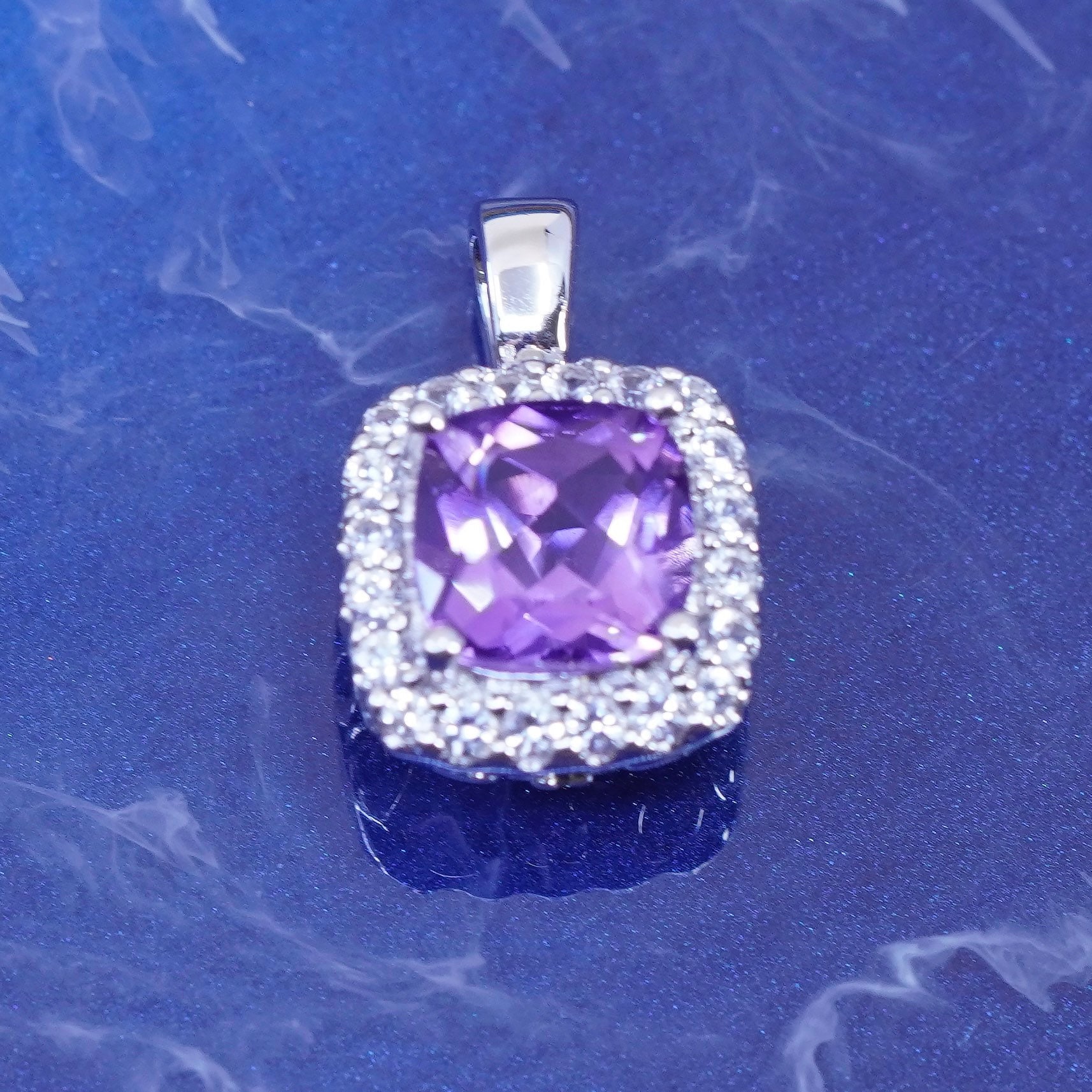 Vintage Sterling 925 Silber Handgefertigter Anhänger Mit Amethyst Und Cz, Gestempelt von SterlingLoverShop