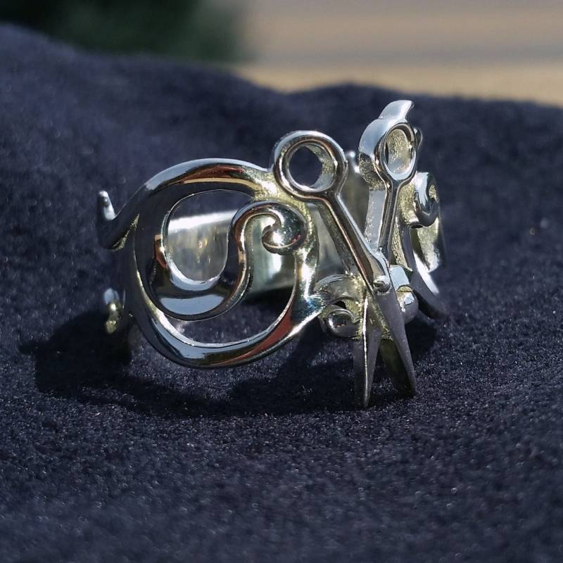 Scherenring - Massives 92, 5 Sterling Silber Jede Größe Scherenring - Massives 92, 5 Sterling Silber Jede Größe von SterlingSilverBits