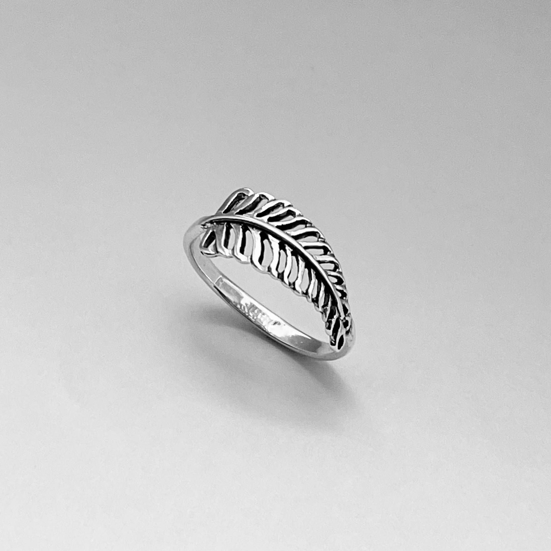 sterling Silber Blatt Ring, Zierliche Boho Baum Ring von Sterlingsilverjewls