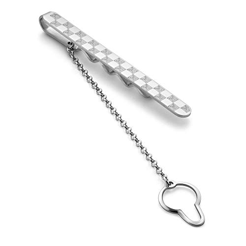 Herren Krawattennadel Aus 925er Silber Mit Schachbrettmuster Und Geschenkverpackung von STERLL