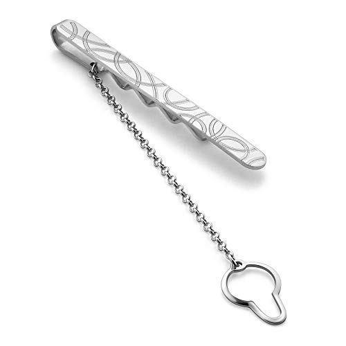 STERLL Herren Krawattennadel Hochzeit Sterling-Silber 925 Kreisenmuster Schmucketui Kleine Geschenke von STERLL