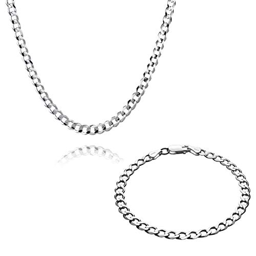 STERLL Herren Schmuck set Kette und Armband Silber 925 Geschenke für Männer von Sterll