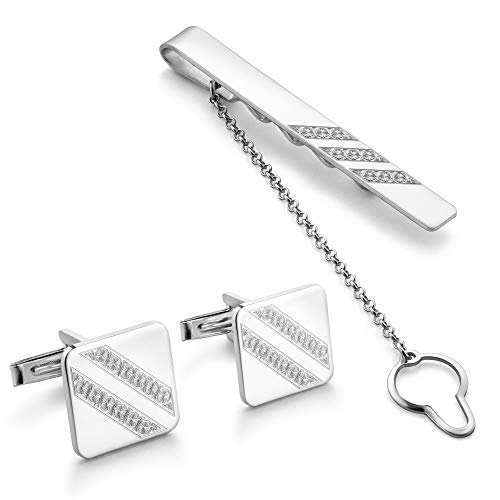 Herren Silber Manschettenknöpfe Und Krawattenspange Mit Feinheiten Detailverliebtheit von STERLL