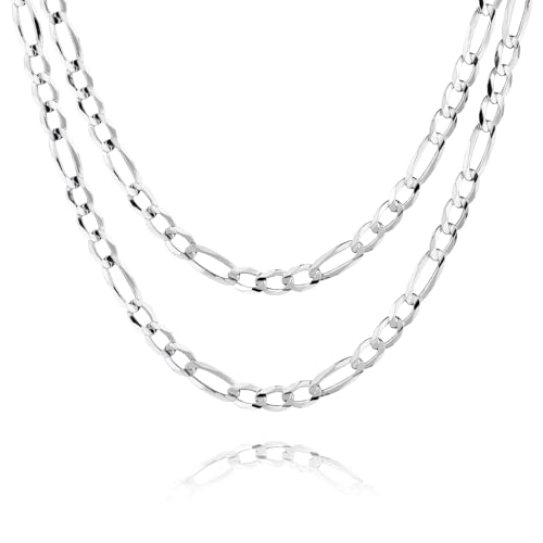 STERLL Herren Hals-Silberkette Sterling-Silber 925 60 cm Ohne Anhänger Ökologische Verpackung Geschenke für Männer von STERLL