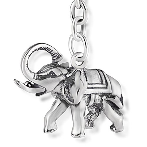 Sterll Herren Schlüssel-Anhänger Glückbsbringer Elefant Sterling-Silber 925 oxidiert Nachhaltige Verpackung Die Besten Männer Geschenke von Sterll