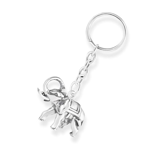 Herren Schlüsselanhänger Glücksbringer Elefant Aus Sterling Silber von STERLL