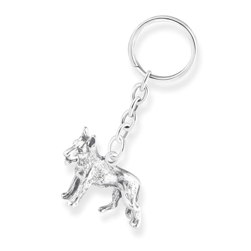 Herren Schlüsselanhänger Hund Aus 925 Silber Mit Anlaufschutz von STERLL