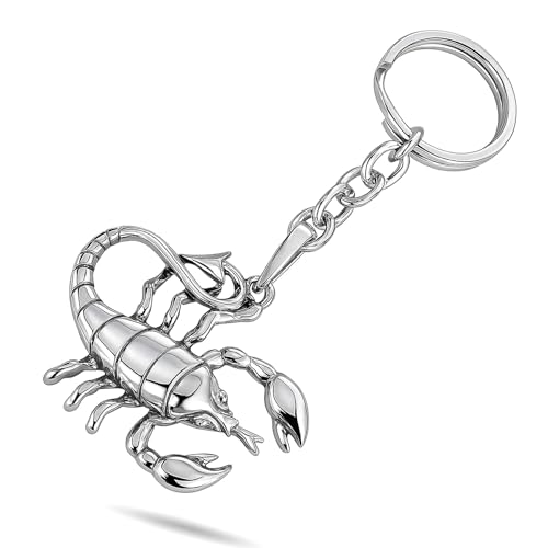 Herren Schlüsselanhänger Sternzeichen Skorpion Aus Hochglanzpoliertem 925 Silber von STERLL