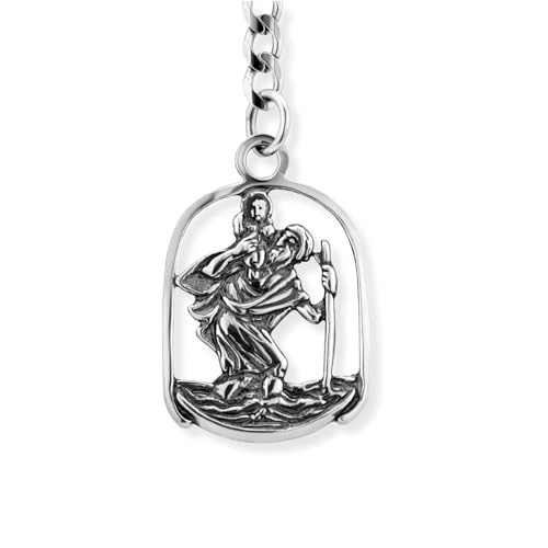 Herren Schlüsselanhänger St Christophorus Aus Sterlingsilber 6 5 cm von STERLL
