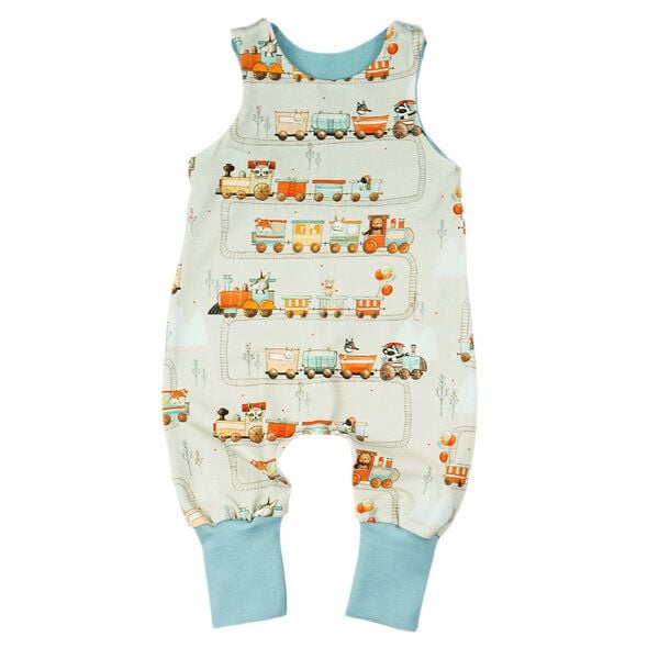 Sternchenwolke BIO Strampler "Abenteuer auf Gleisen" von Sternchenwolke