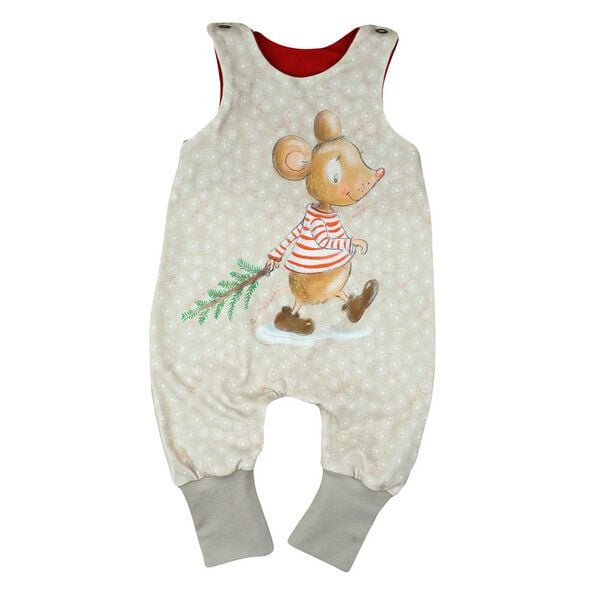 Sternchenwolke BIO Strampler "Weihnachtsmaus" von Sternchenwolke