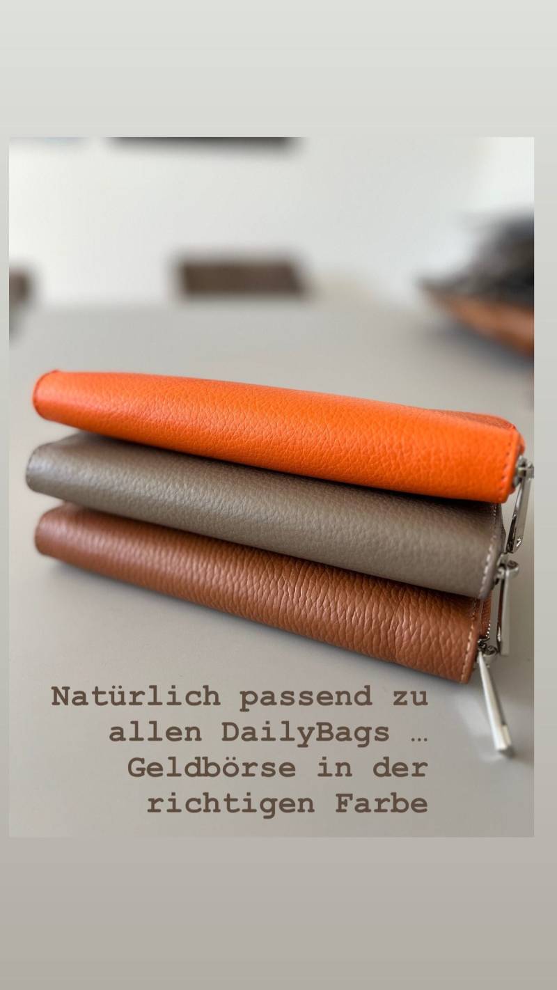 Großer Damen Leder Geldbeutel Geldbörse Tasche Passend Zum Lederrucksack Zur Handtasche 2 in 1 von SternenloopShop