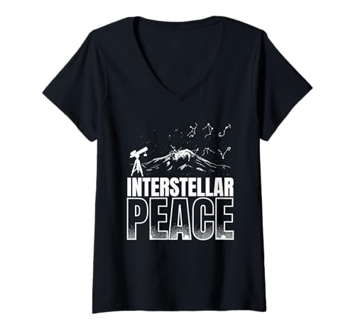 Damen Astronom Sterngucker Stargazer T-Shirt mit V-Ausschnitt Damen Astronom Sterngucker Stargazer T-Shirt mit V-Ausschnitt von Sterngucker Sternguckende Astronomen