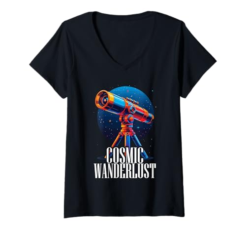 Damen Astronom Sterngucker Stargazer T-Shirt mit V-Ausschnitt Damen Astronom Sterngucker Stargazer T-Shirt mit V-Ausschnitt von Sterngucker Sternguckende Astronomen