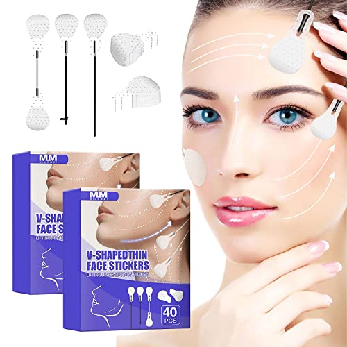80 StüCk Face Lifting Tape, Fadenlifting Tapes ,Gesicht V-Form , Make-Up , Lift Werkzeuge , Unsichtbare DüNne Aufkleber von Sternstunde