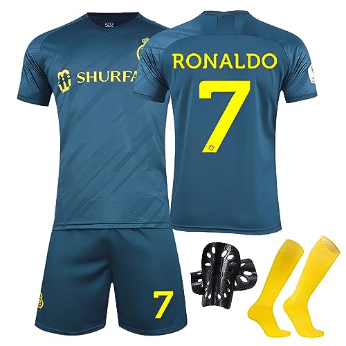 Sternstunde Nr.7 Trikot Sets Kinder, Hause/Auswärts Fußballtrikot für Kinder,Herren Jungen Fussball Jersey Football Trikots, Sportshirt Junge Football Training Tshirts Shorts und Socken Anzug - 26 von Sternstunde