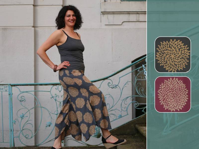 Marlene Damen Sommer-Hose - Leicht, Bequem Und Vielseitig Handgefertigte Viskose Hose Mit Pusteblumen Print von SternstundeStore