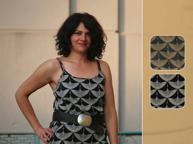 Spaghettiträger-Top Mit Animal Print Für Frauen - Leichtes Sommertop Aus Viskose Damen Schwarz Grau von SternstundeStore