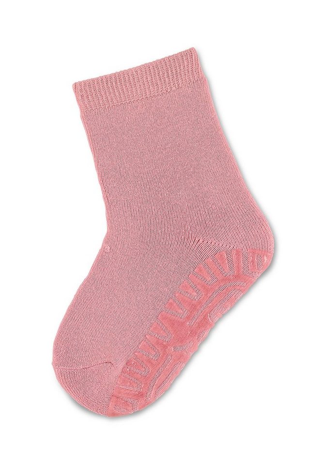 Sterntaler® ABS-Socken Sterntaler® Fliesen Flitzer SOFT uni Rutschsocken mit Vollplüsch im Sohlenbereich, ABS- Söckchen von Sterntaler®
