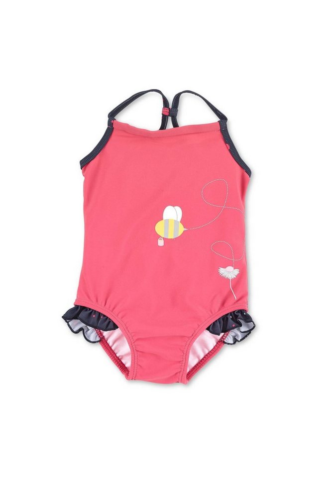 Sterntaler® Badeanzug Badeanzug Biene (1-St., Kinderbadeanzug mit eingenähter Windelhose, Schwimmshirt) Schwimmanzug mit Rüschen am Beinausschnitt, Baby Badeanzug von Sterntaler®