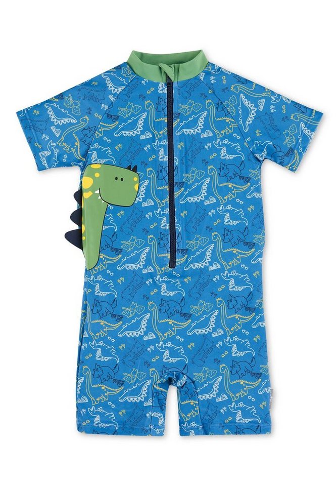 Sterntaler® Badeanzug Schwimmanzug Dino (1-St., Kinderbadeanzug Kurzarm, Babyschwimmanzug gemustert) Schwimmanzug mit Reißverschluss und Stehkragen, Baby Badeanzug von Sterntaler®