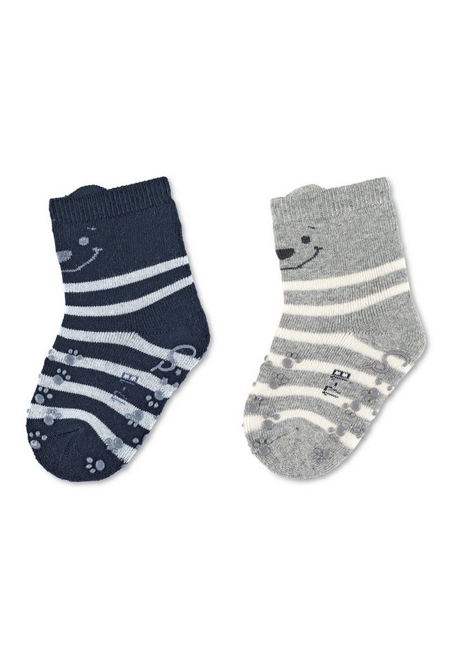 Sterntaler® Basicsocken ABS Krabbelsocken 2er-Pack Bär (2-Paar, 2er-Pack) Krabbelsocken 2er-Pack, ABS-Sohle, Innenfrottee & hoher Baumwollanteil von Sterntaler®