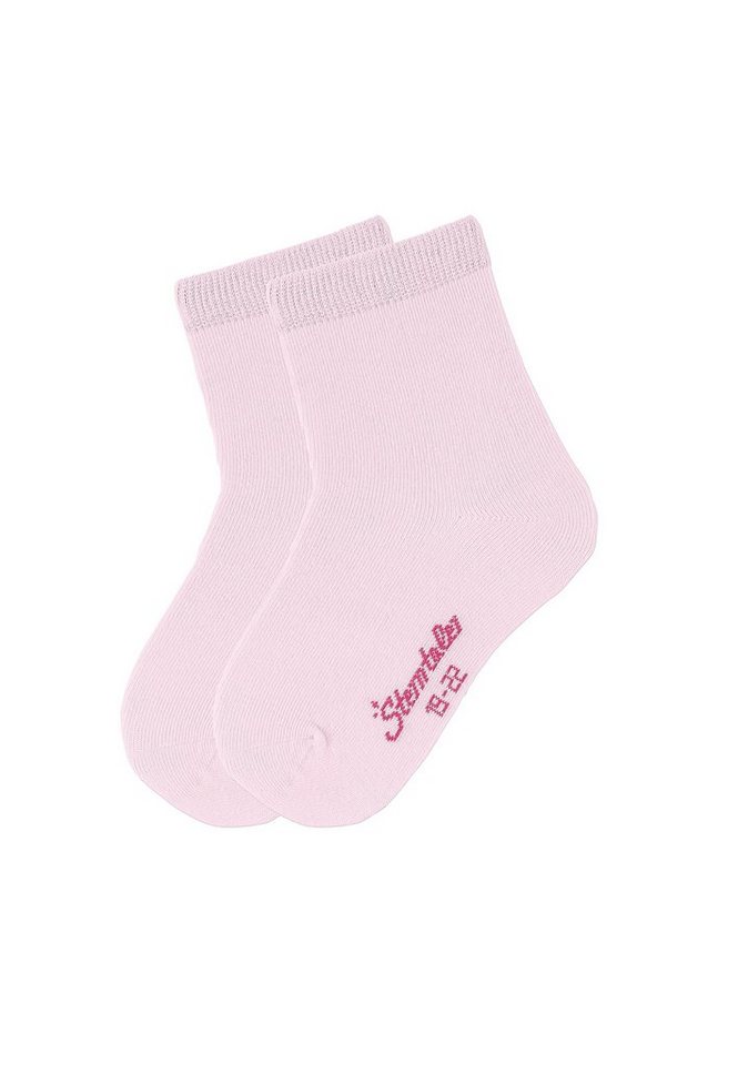 Sterntaler® Basicsocken Söckchen uni, 2er-Pack (2-Paar) Söckchen - Babysöckchen, Söckchen Doppelpack, uni in 7 Basic Farben - Kindersöckchen, Bequeme Baby- und Kindersocken aus pflegeleichter Baumwolle-Mischung - Kindersocken gemustertSöckchen im Doppelpack, uni - Uni-Socken von Sterntaler®