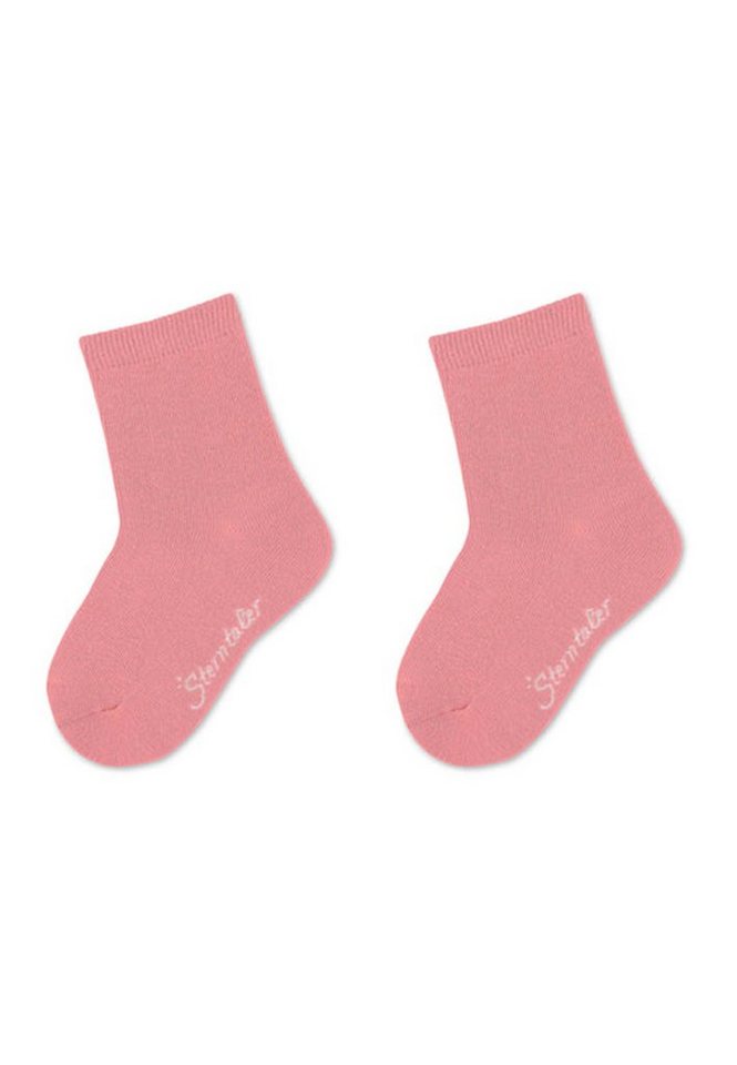 Sterntaler® Basicsocken Söckchen uni, 2er-Pack (2-Paar) Söckchen - Babysöckchen, Söckchen Doppelpack, uni in 7 Basic Farben - Kindersöckchen, Bequeme Baby- und Kindersocken aus pflegeleichter Baumwolle-Mischung - Kindersocken gemustertSöckchen im Doppelpack, uni - Uni-Socken von Sterntaler®