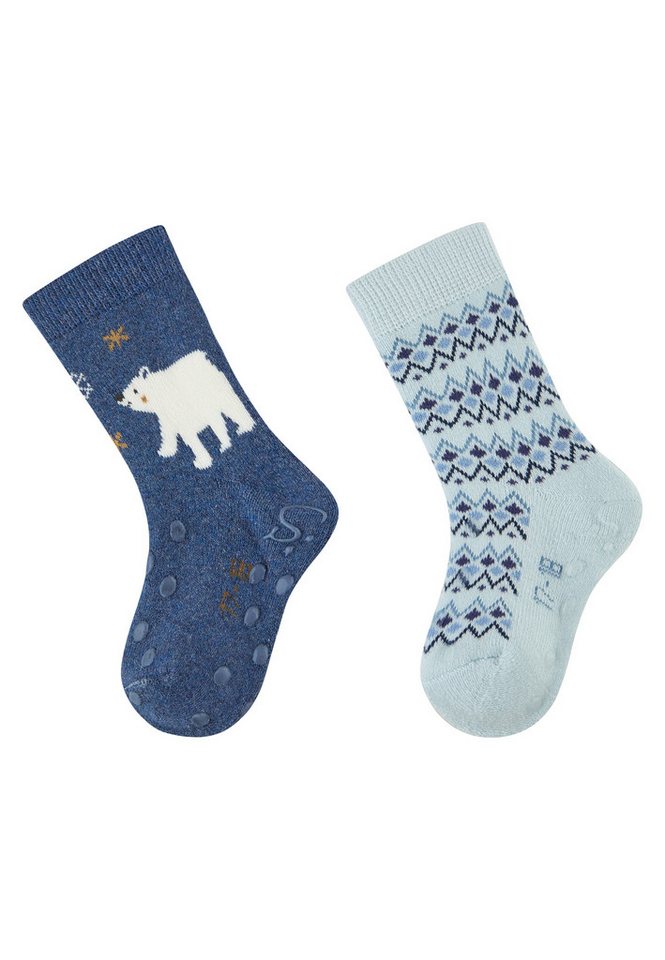 Sterntaler® Basicsocken ABS Krabbelsocken 2er-Pack Eisbär (2-Paar, 2er-Pack) von Sterntaler®