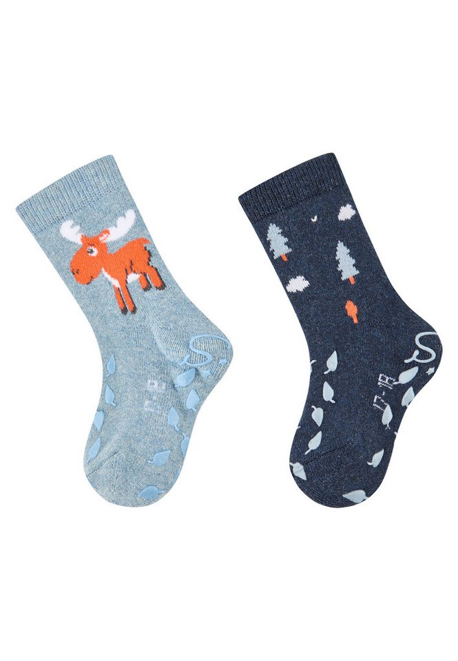 Sterntaler® Basicsocken Sterntaler® ABS Krabbelsocken 2er-Pack Elch (2-Paar, 2er-Pack) von Sterntaler®