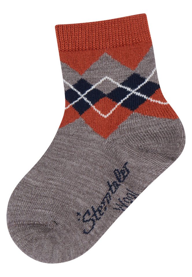 Sterntaler® Basicsocken Sterntaler® Socken Wolle Karo Socken, Basicsocken von Sterntaler®
