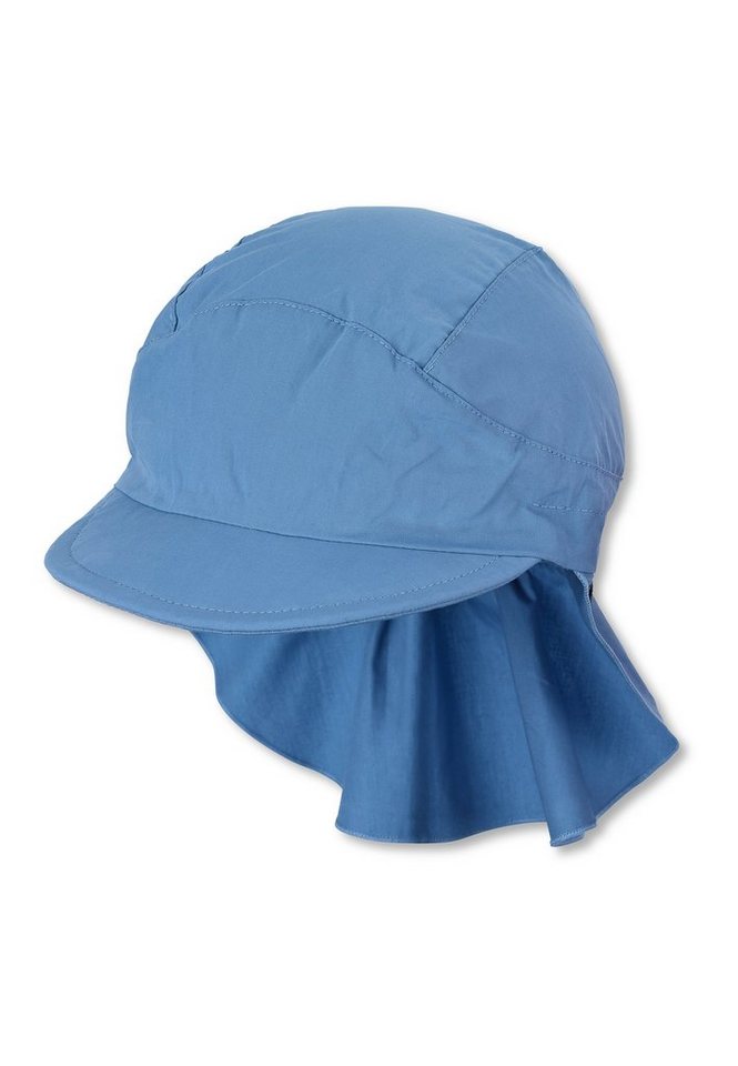 Sterntaler® Beanie Schirmmütze Nacken (1-St., Erstlingsmütze bedruckt mit Sternen UV-Sonnenschutz 50) Kindermütze mit Schirm aus UV-Popeline unifarben von Sterntaler®