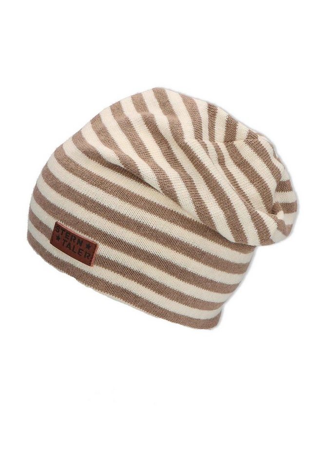 Sterntaler® Beanie Beanie (1-St., Wintermütze gefüttert mit Baumwollfleece) Kinder Mütze aus Baumwollmischgewebe mit Streifen von Sterntaler®