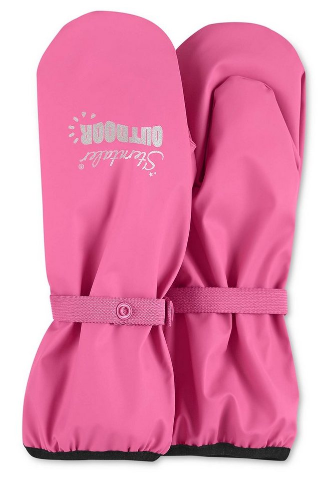 Sterntaler® Fäustlinge Stulpen-Handschuh Hausschuhe Wasserdicht Kinder - Wasserfeste Hausschuhe Kinder, Stulpen-Handschuh gefüttert - Hausschuhe Baby Jungen Wasserfest, Wasserdichte Handschuhe Kinder mit Druckknopf und reflektierendem Logo - Hausschuhe Jungs - wasserdicht von Sterntaler®