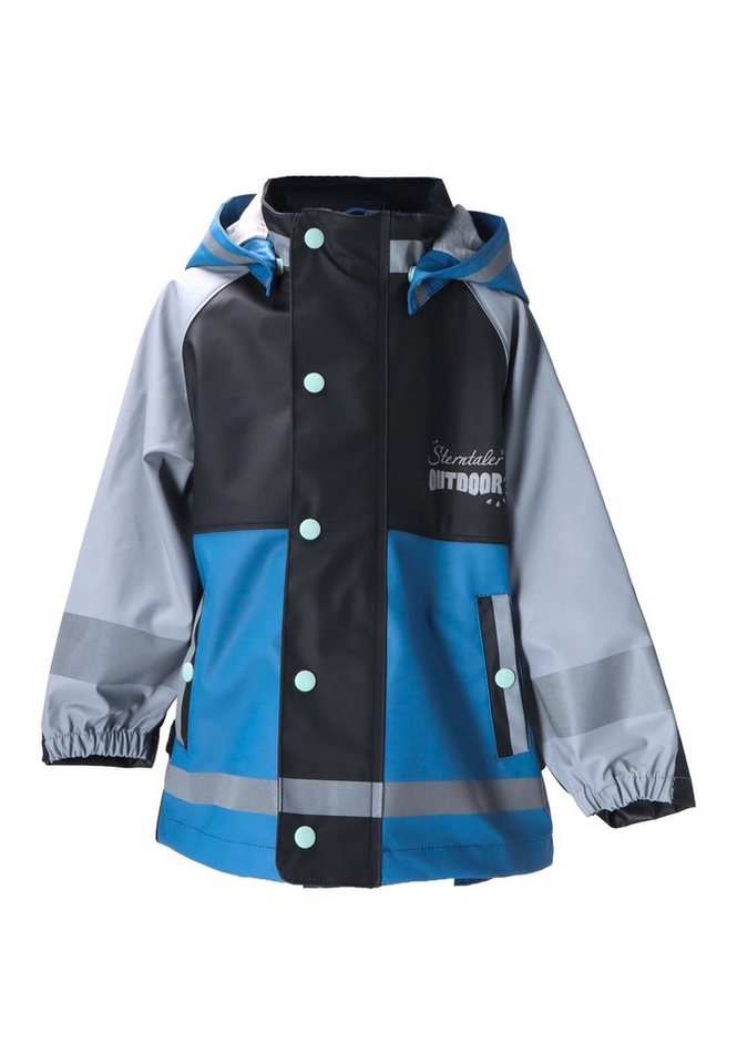 Sterntaler® Regenjacke Funktions-Regenjacke uni (1-St., Kinder Regen- und Matschjacke mit süßen Motiven) Regenjacke Kinder mit Kapuze, Funktionsjacke Kinder von Sterntaler®