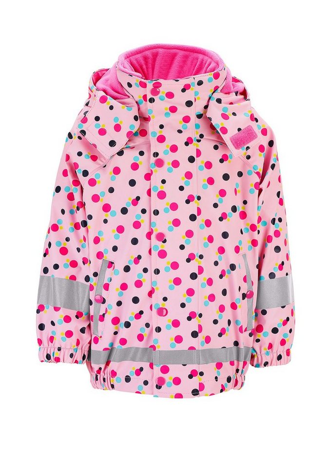 Sterntaler® Regenjacke Regenjacke mit Innenjacke, Punkte (1-St., Kinder Regen- und Matschjacke mit süßen Motiven) Regenjacke Kinder mit Kapuze, Funktionsjacke Kinder Reißverschluss von Sterntaler®