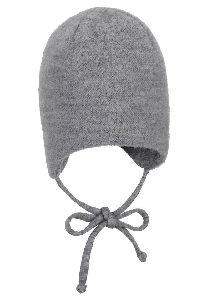 Sterntaler® Schlupfmütze Mütze (1-St., Wintermütze für Kinder mit Bindeband und angeschnittenen Ohrenklappen) Baby Beanie Mütze aus weicher Merinowolle unifarben von Sterntaler®