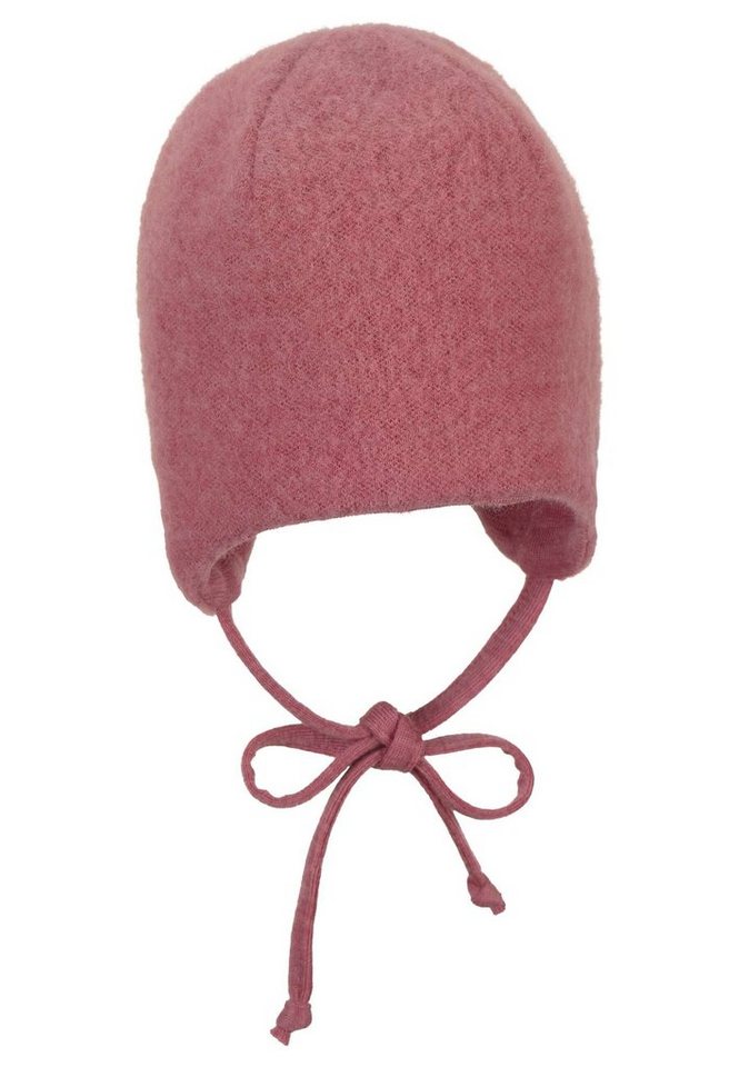 Sterntaler® Schlupfmütze Mütze (1-St., Wintermütze für Kinder mit Bindeband und angeschnittenen Ohrenklappen) Baby Beanie Mütze aus weicher Merinowolle unifarben von Sterntaler®