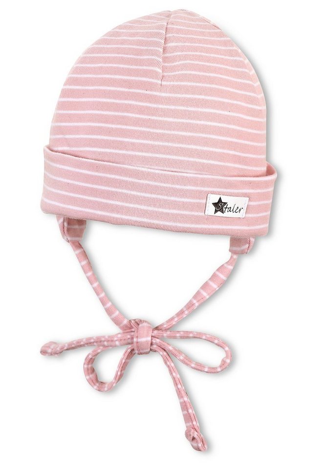 Sterntaler® Schlupfmütze OCS Beanie (1-St., Wintermütze für Kinder mit Bindeband und angeschnittenen Ohrenklappen) Babymütze aus Baumwolle mit Bindeband und Ohrenklappen von Sterntaler®