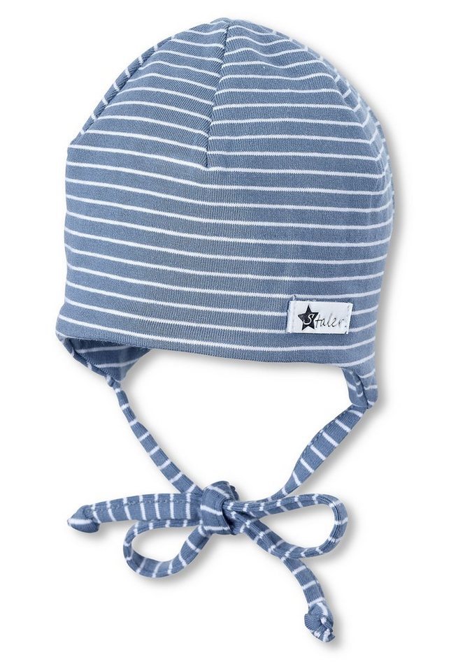 Sterntaler® Schlupfmütze OCS Beanie (1-St., Mütze Kinder mit Ringeln tragbar mit und ohne Umschlag) Babymütze aus Baumwolle mit Bindeband und Ohrenklappen von Sterntaler®