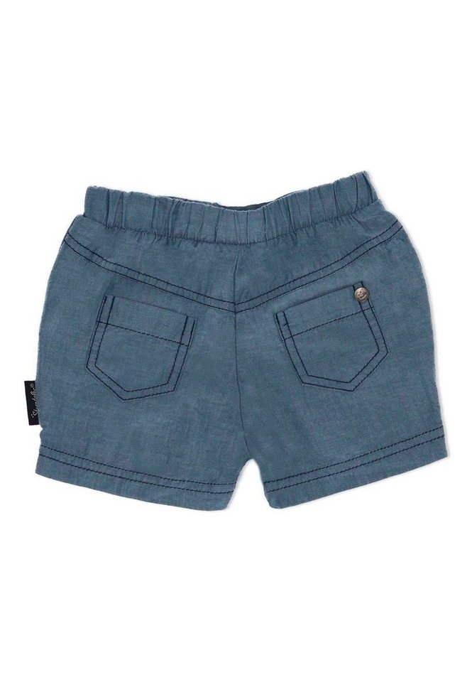 Sterntaler® Shorts Hose kurz (1-tlg) Shorts Kinder - Kurze Hose Sommer in Mittelblau mit weichem Komfortbund - Babyhose mit aufgesetzten Taschen und Durchzugsband - Kindershorts mit süßer Stickerei Boot"" von Sterntaler®