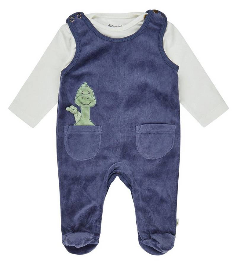 Sterntaler® Strampler Stramplerset Nicki Dino Rexi Blau 2-tlg Set Weicher Nicki Strampler mit Interlock Langarmshirt von Sterntaler®