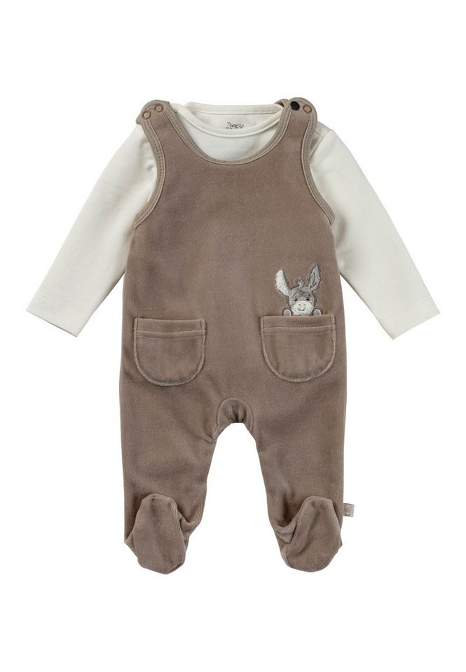 Sterntaler® Strampler Stramplerset Nicki Esel Braun 2-tlg 2er Set Nicki Strampler mit Langarmshirt von Sterntaler®